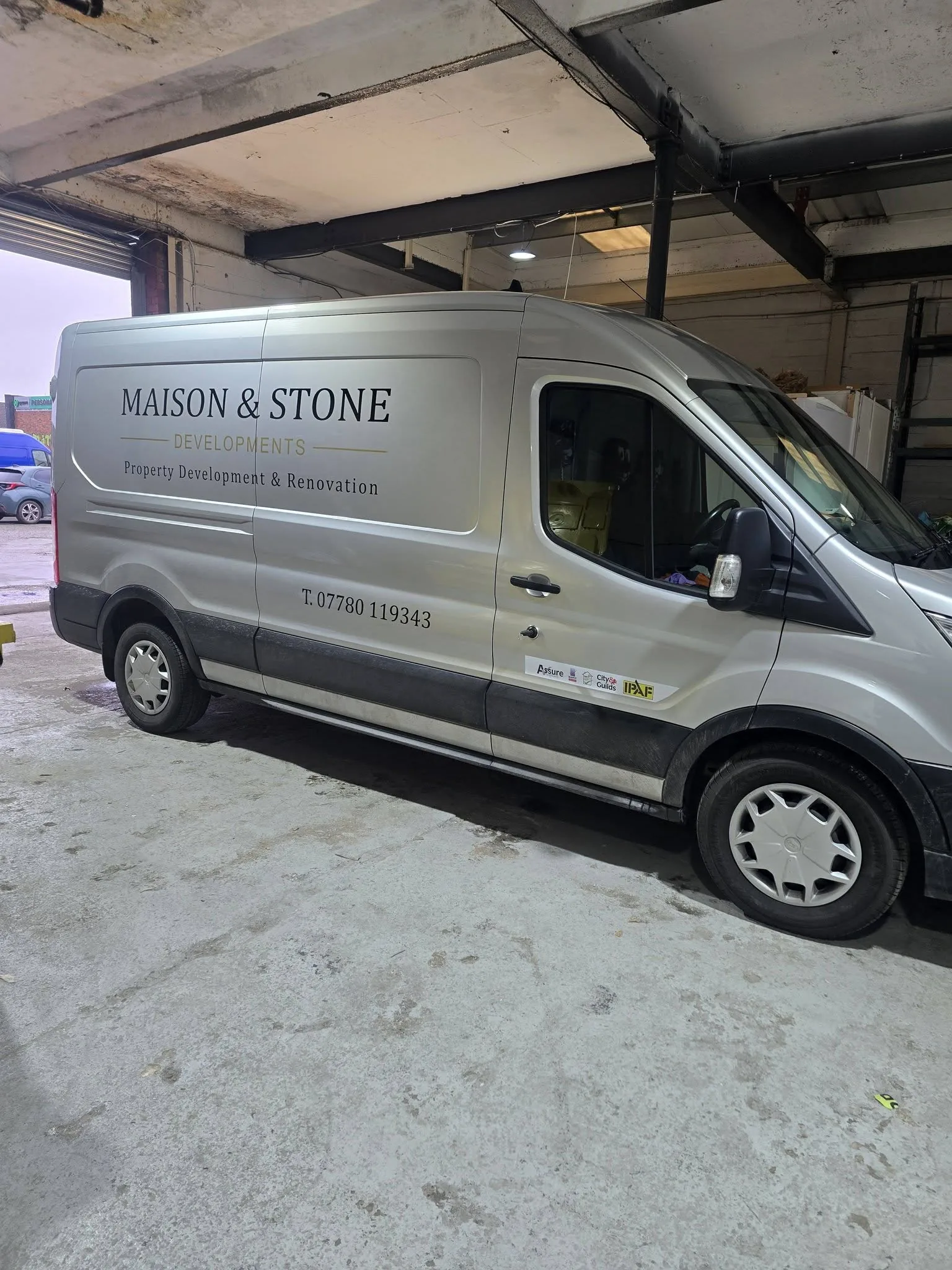 Maison Stone finished van side
