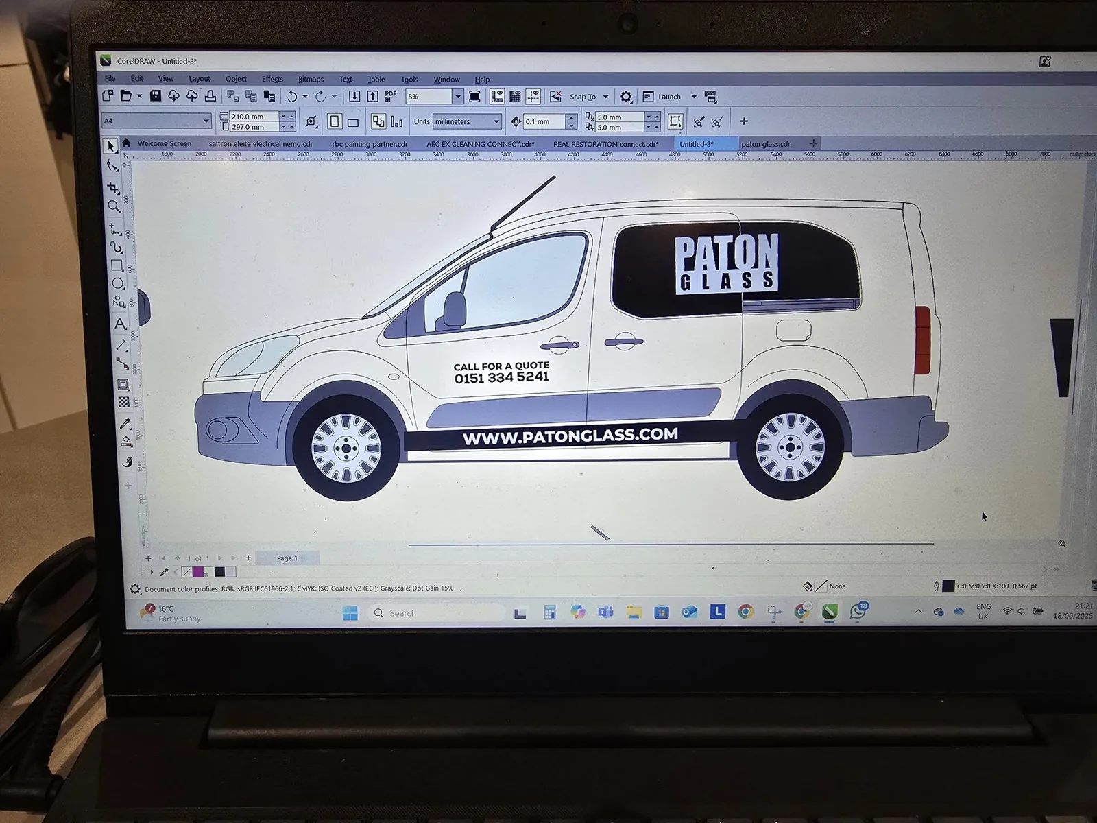 Van graphics artwork proof