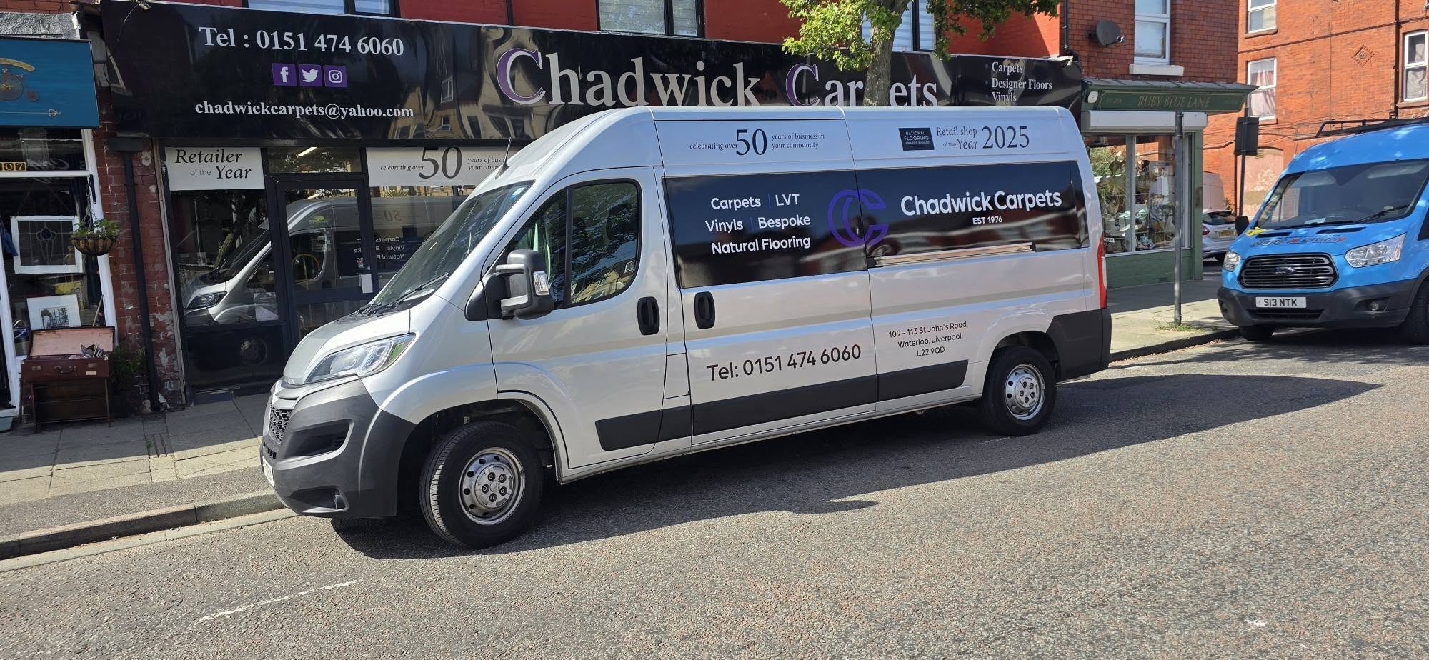 Chadwick Carpets printed panel van graphics